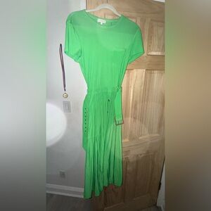 Ramy Brook Vibrant Green Asymmetrical Dress